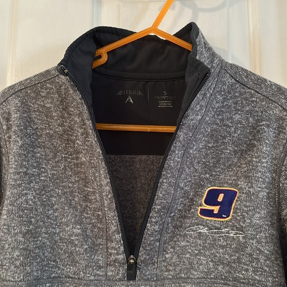 NWOT Men’s Antigua Charcoal Gray Chase Elliott #9 NASCAR Cup Series Pullover - Picture 7 of 10